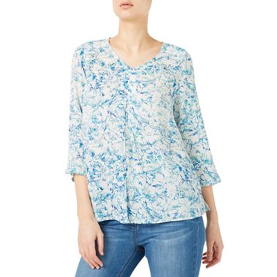 Modern bloom print blouse